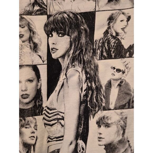 Taylor Swift The Eras Tour Unisex Merch Concert Fleece Hoodie Beige | L GUC - Picture 7 of 16